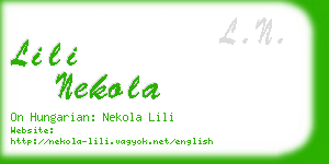 lili nekola business card
